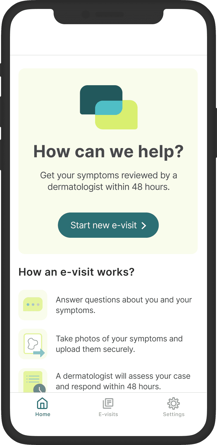 Omhu Care app screenshot